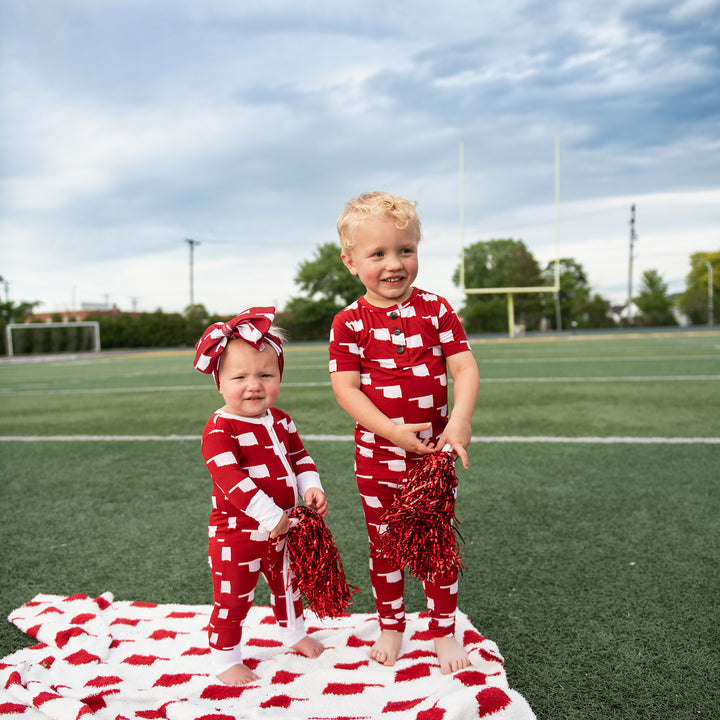 Oklahoma Crimson & White TWO PIECE - Gigi and Max