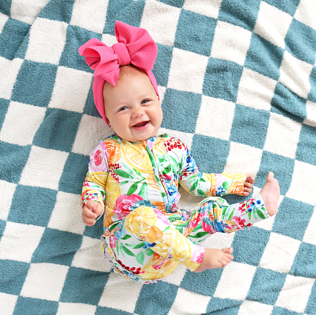 Drake Blue Checks PLUSH BLANKET - Gigi and Max