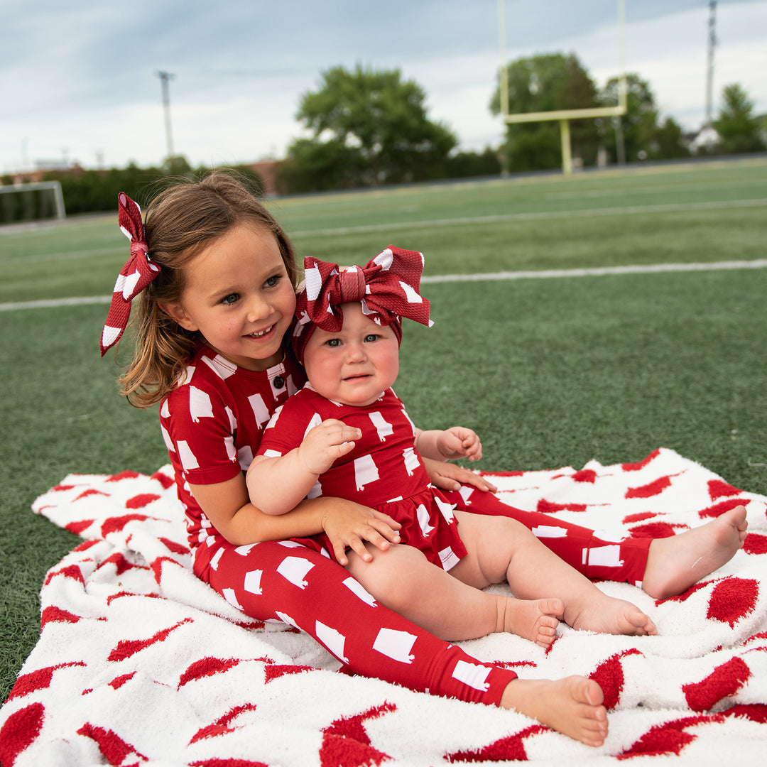 Alabama Crimson & White TWO PIECE - Gigi and Max