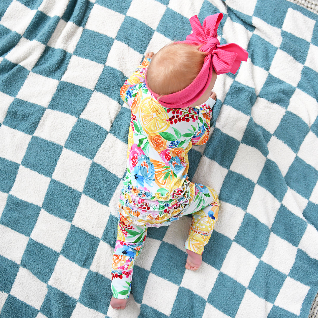 Drake Blue Checks PLUSH BLANKET - Gigi and Max