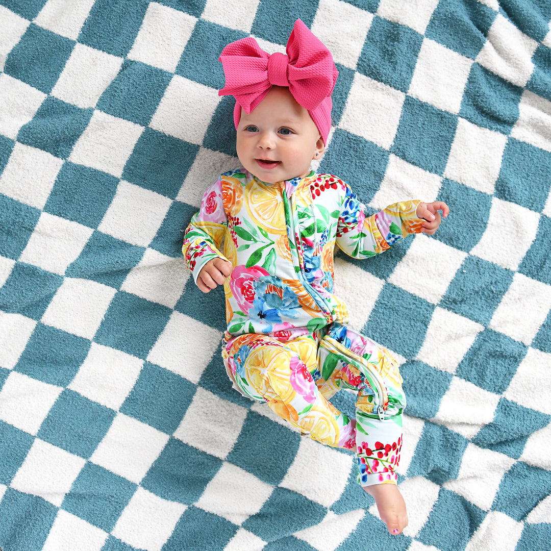 Drake Blue Checks PLUSH BLANKET - Gigi and Max