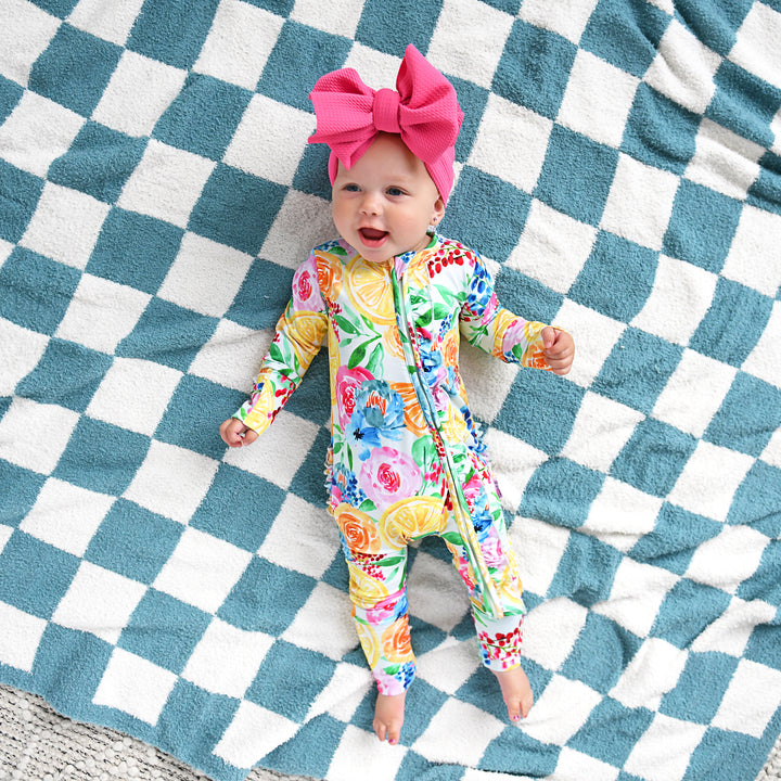 Drake Blue Checks PLUSH BLANKET - Gigi and Max