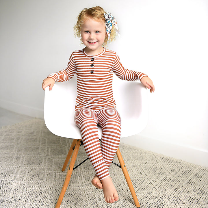 Chase Brown Ribbed TWO PIECE - Gigi and Max