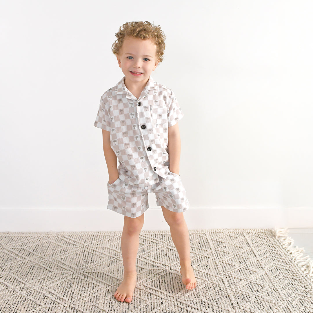 Beau Palm Tree COASTAL SET ORGANIC - Gigi and Max