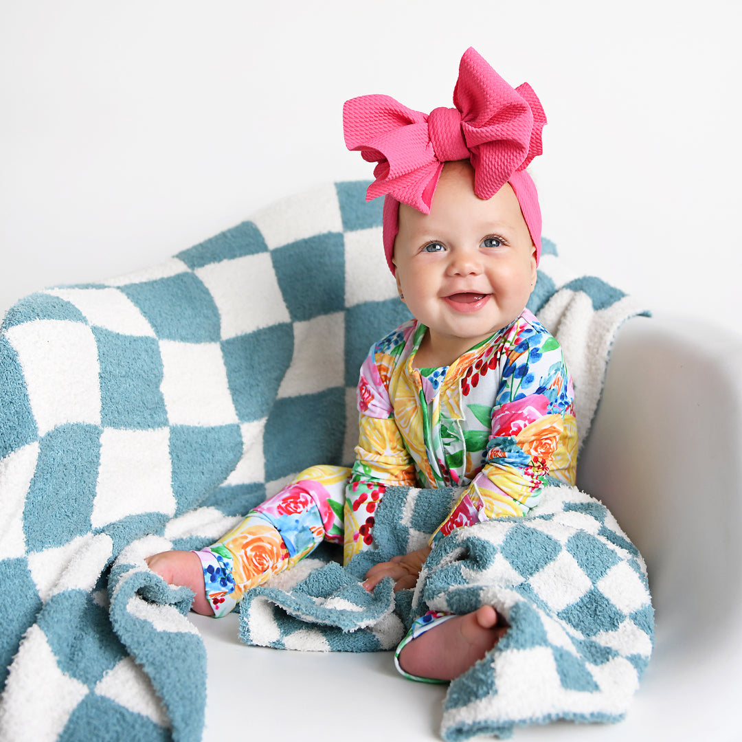 Drake Blue Checks PLUSH BLANKET - Gigi and Max