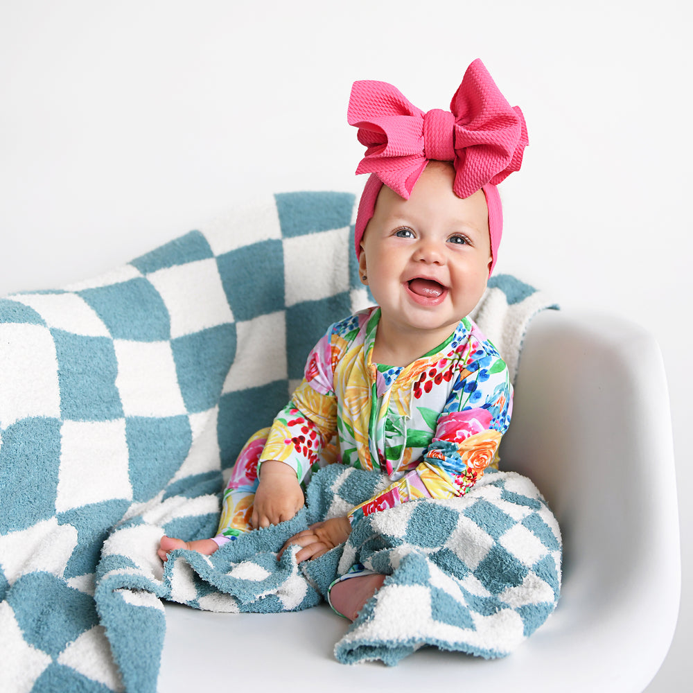 Drake Blue Checks PLUSH BLANKET - Gigi and Max