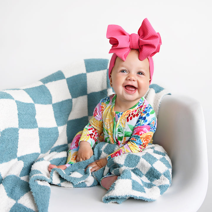 Drake Blue Checks PLUSH BLANKET - Gigi and Max