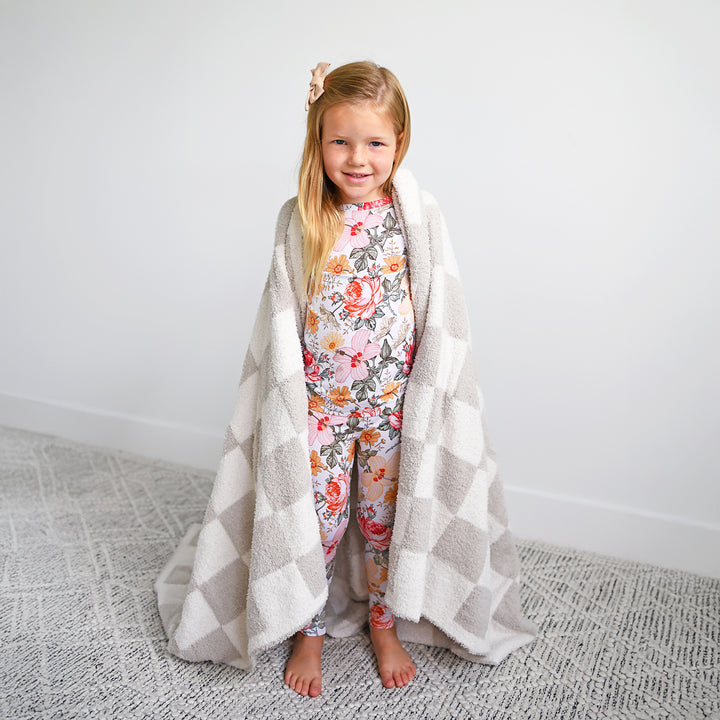 Oakley Tan Checks PLUSH BLANKET - Gigi and Max