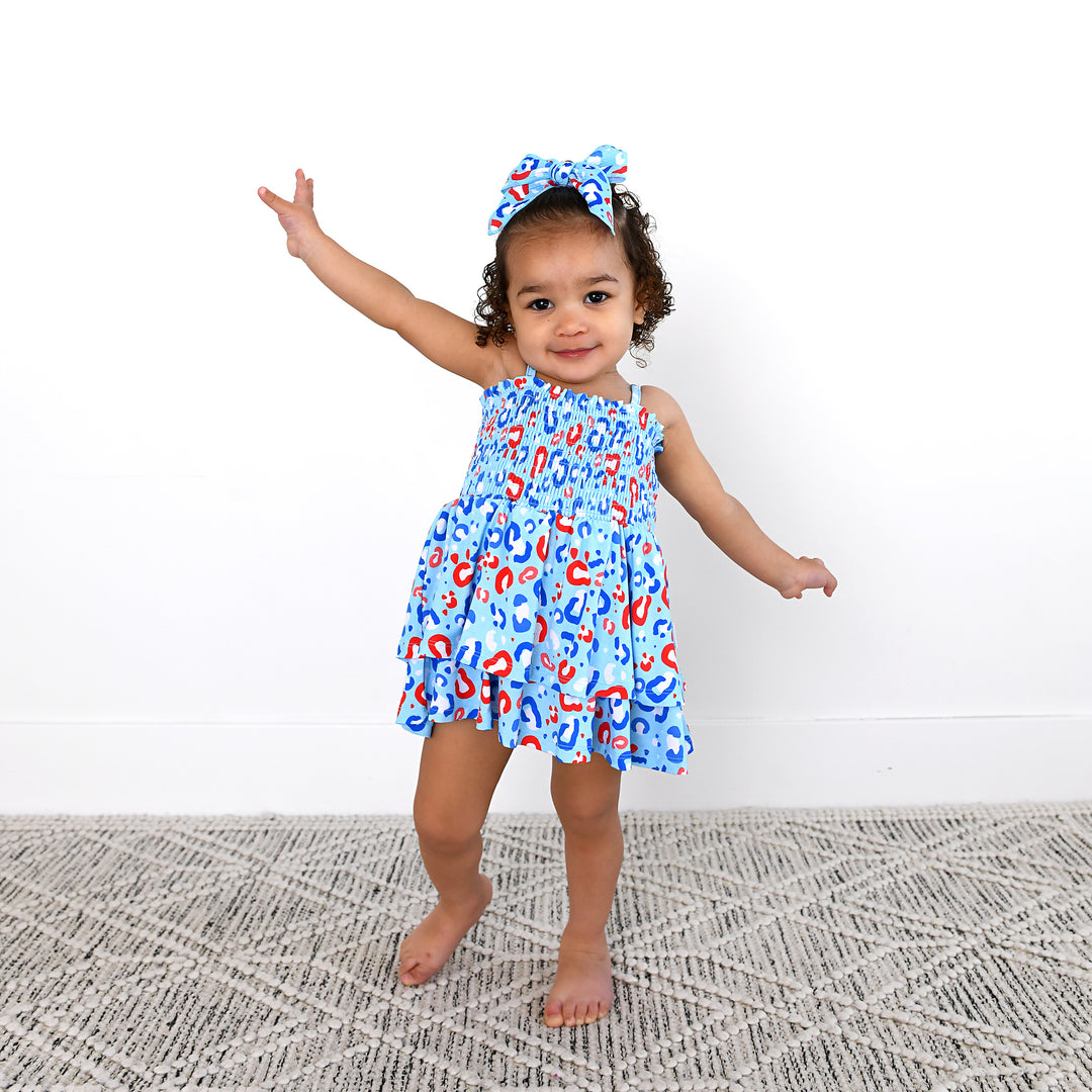 Kinsley Leopard SMOCKED TIERED TUTU - Gigi and Max