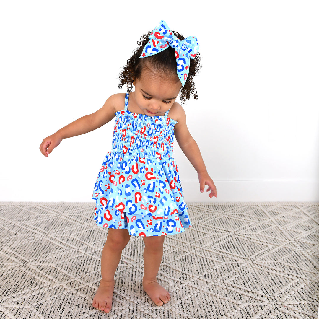 Kinsley Leopard SMOCKED TIERED TUTU - Gigi and Max
