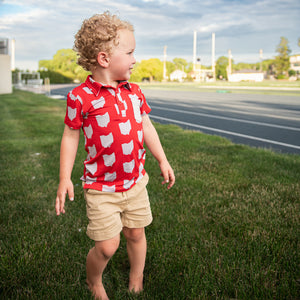 Ohio Scarlet & Gray POLO SHIRT - Gigi and Max