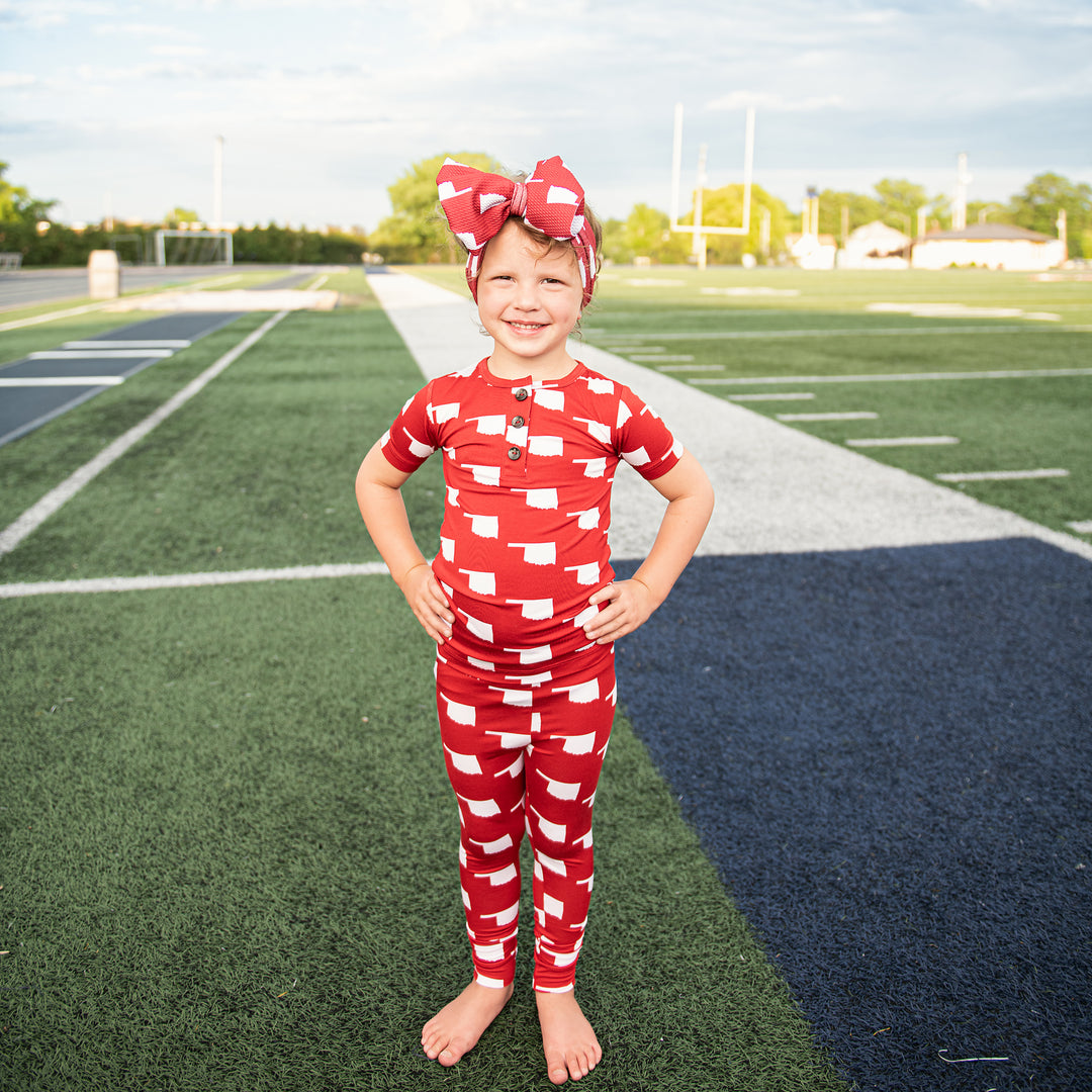 Oklahoma Crimson & White TWO PIECE - Gigi and Max