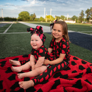 Georgia Black & Red HEADWRAP - Gigi and Max