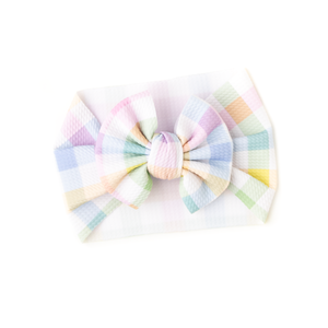 Winnie Pastel Plaid HEADWRAP - Gigi and Max