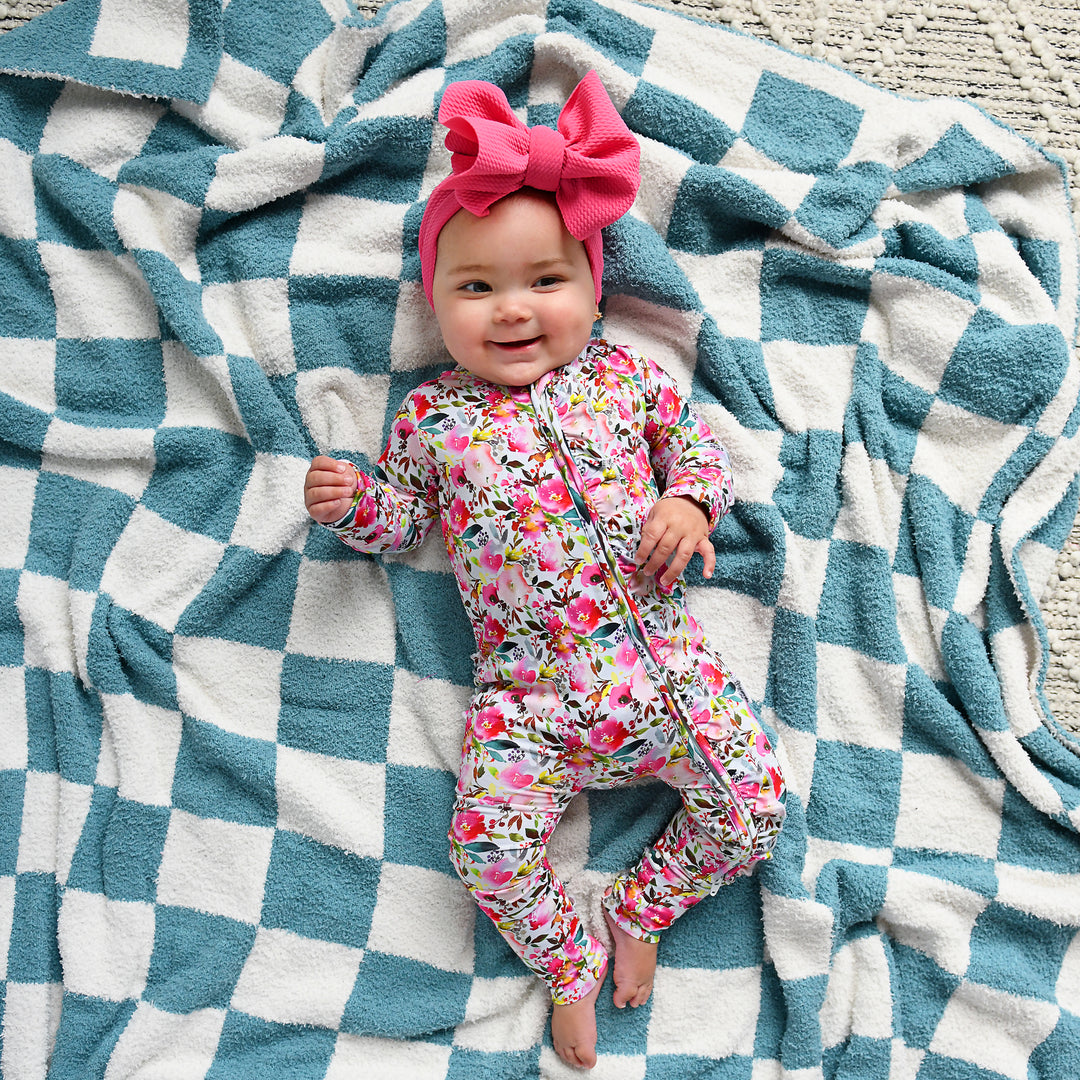 Drake Blue Checks PLUSH BLANKET - Gigi and Max