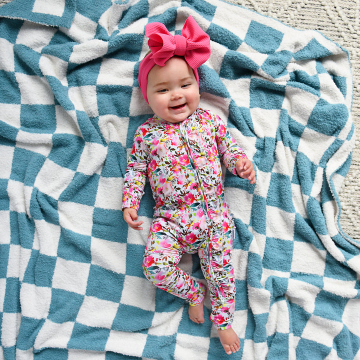 Drake Blue Checks PLUSH BLANKET - Gigi and Max