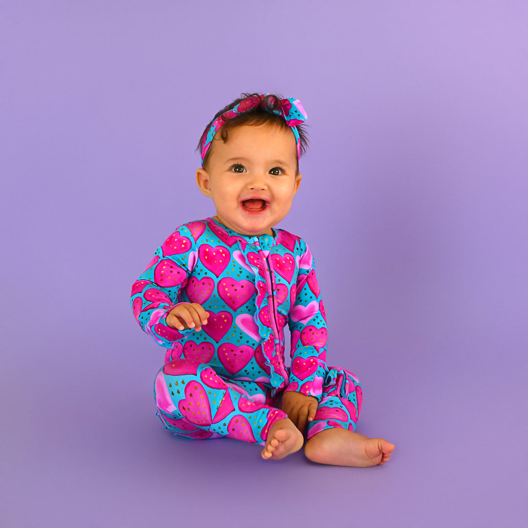 Alaina Heart TOPKNOT HEADBAND - Gigi and Max