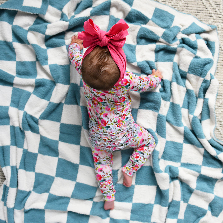 Drake Blue Checks PLUSH BLANKET - Gigi and Max