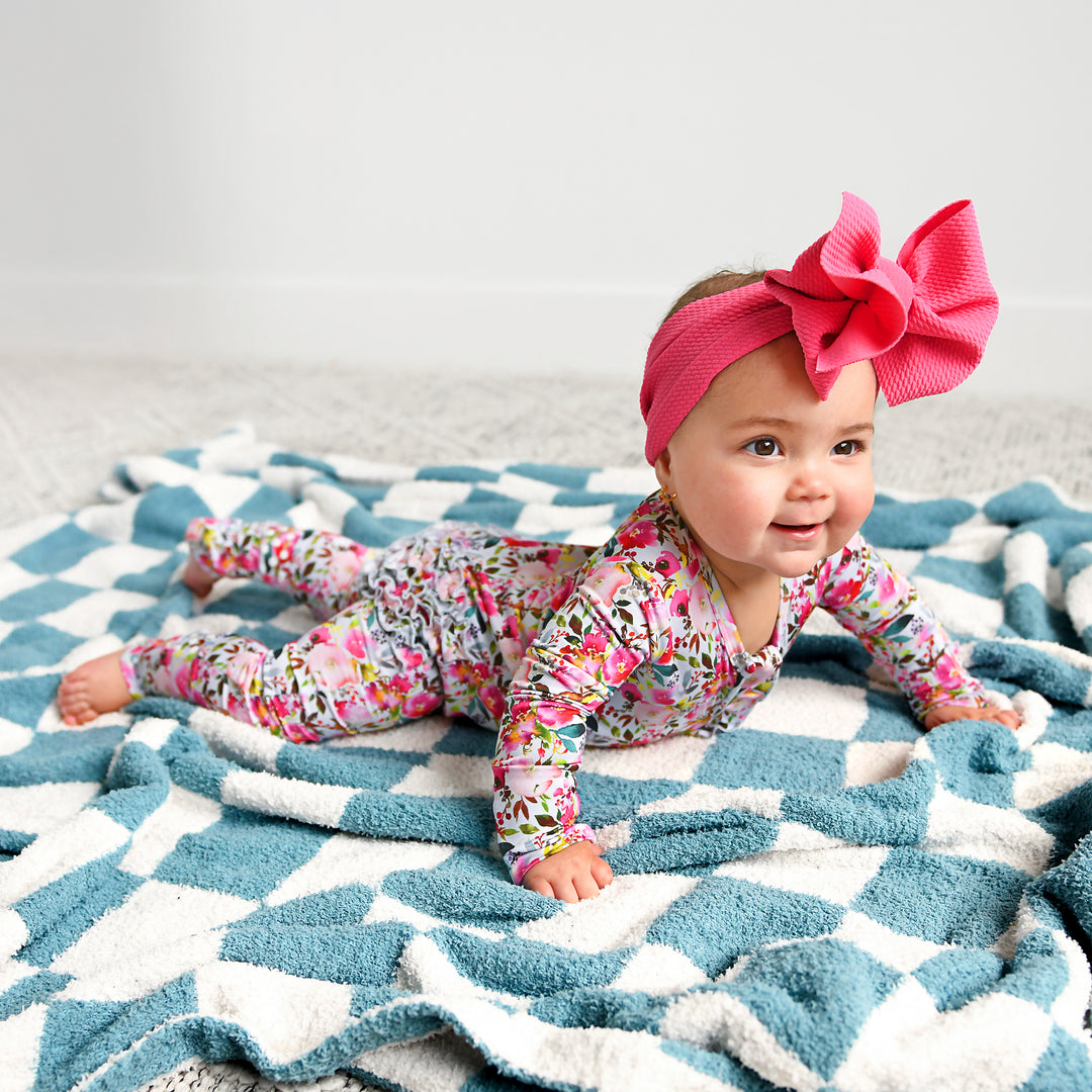 Drake Blue Checks PLUSH BLANKET - Gigi and Max