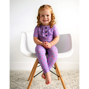 Purple Sprinkles RUFFLE TWO PIECE - Gigi and Max