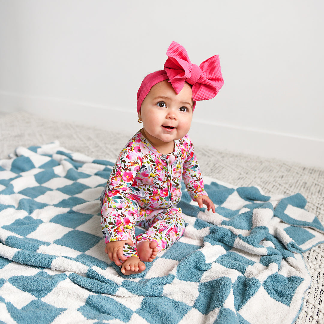 Drake Blue Checks PLUSH BLANKET