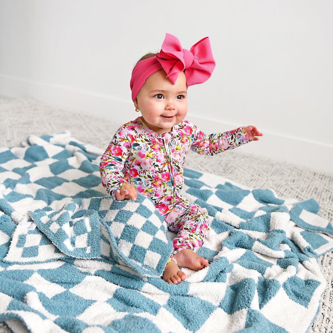 Drake Blue Checks PLUSH BLANKET