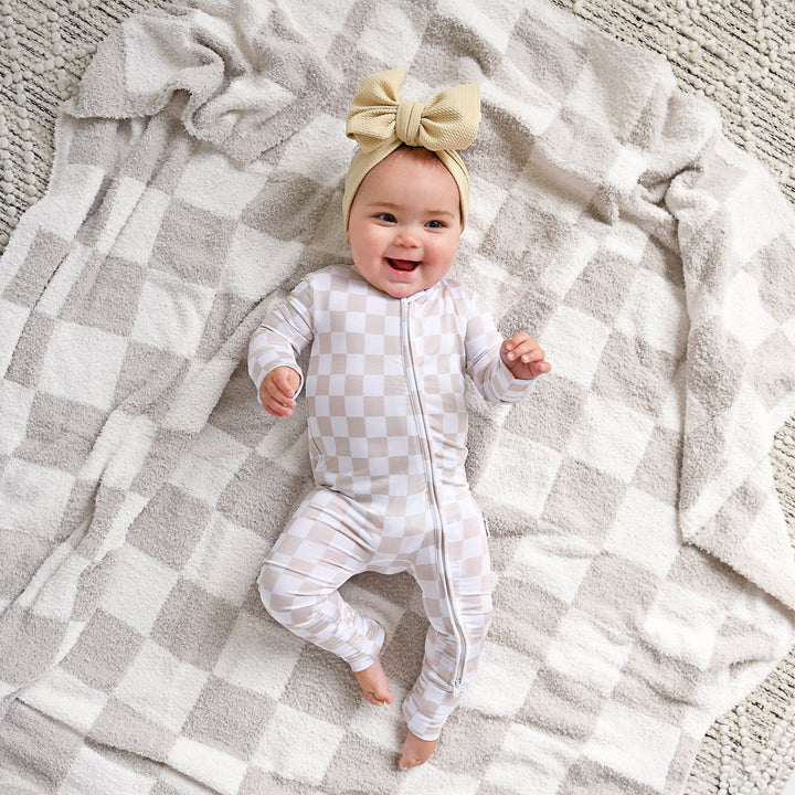 Oakley Tan Checks PLUSH BLANKET