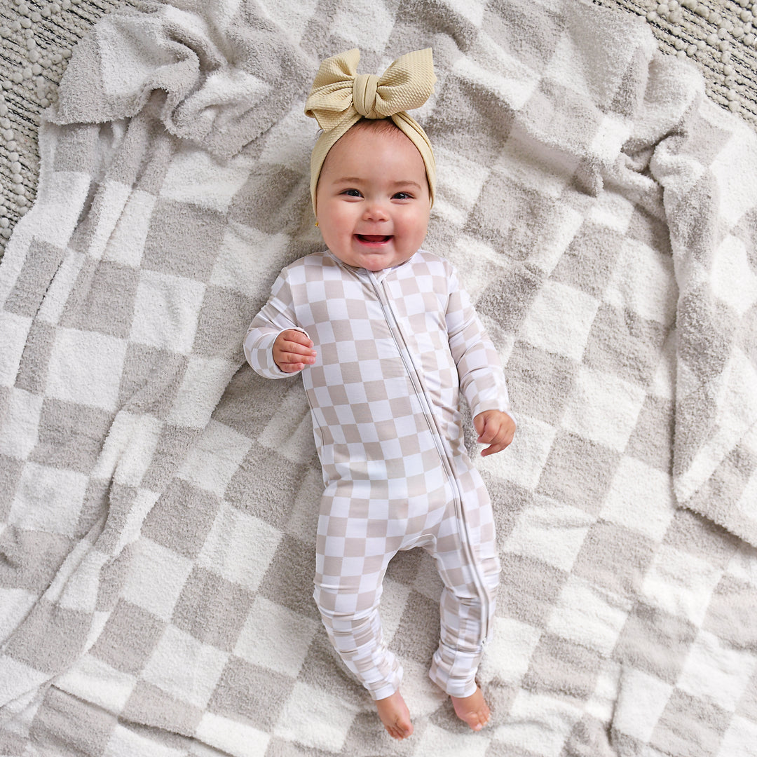 Oakley Tan Checks PLUSH BLANKET