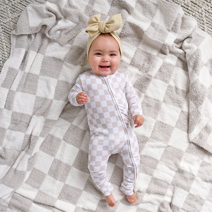 Oakley Tan Checks PLUSH BLANKET