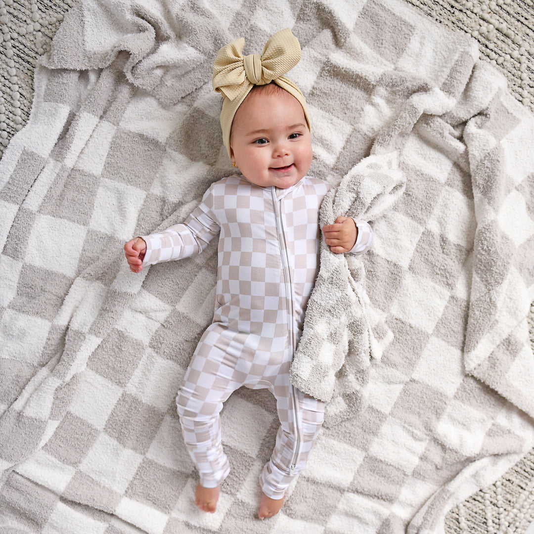 Oakley Tan Checks PLUSH BLANKET