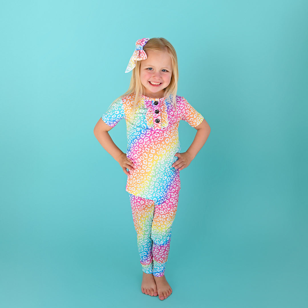 Summer Leopard RUFFLE TWO PIECE - Gigi and Max