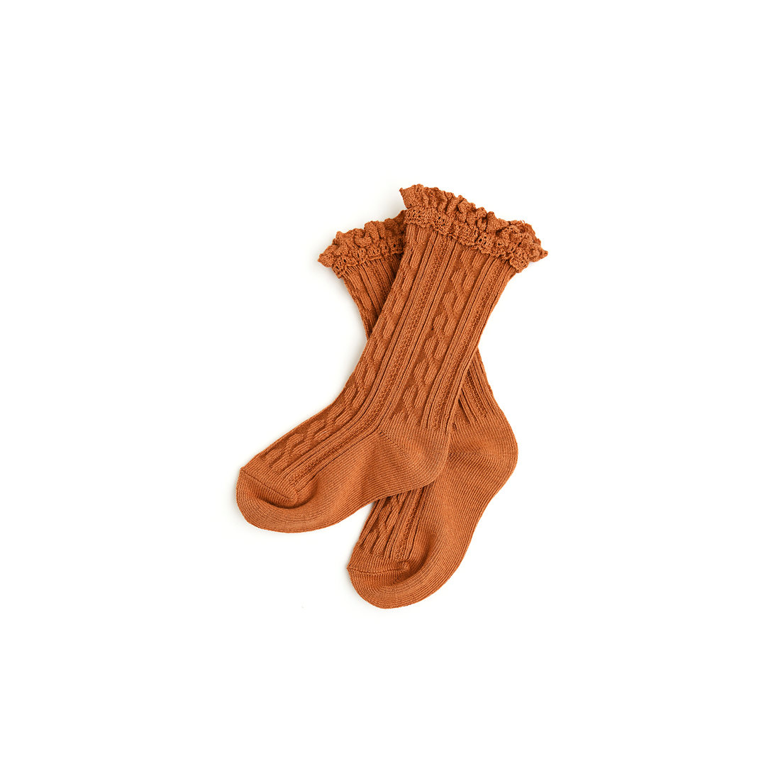Hazelnut LACE SOCKS - Gigi and Max