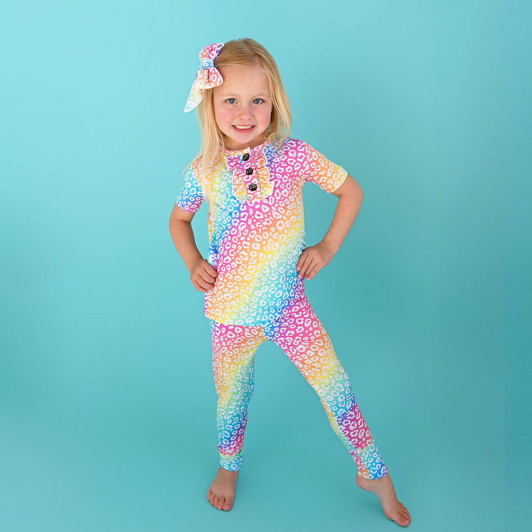 Summer Leopard RUFFLE TWO PIECE - Gigi and Max