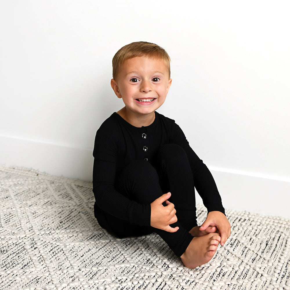 Onyx Ribbed TWO PIECE - Gigi and Max