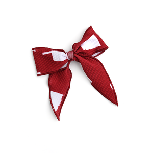 Oklahoma Crimson & White CLIP BOW - Gigi and Max