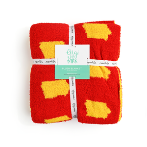 Iowa State Cardinal & Gold PLUSH BLANKET - Gigi and Max