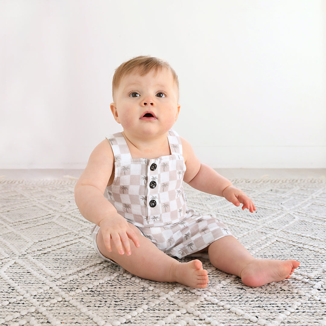 Beau Palm Tree COASTAL COVERALLS ORGANIC - Gigi and Max