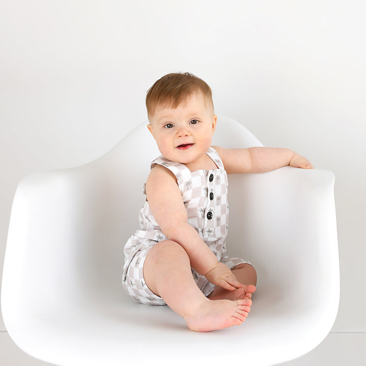 Beau Palm Tree COASTAL COVERALLS ORGANIC - Gigi and Max
