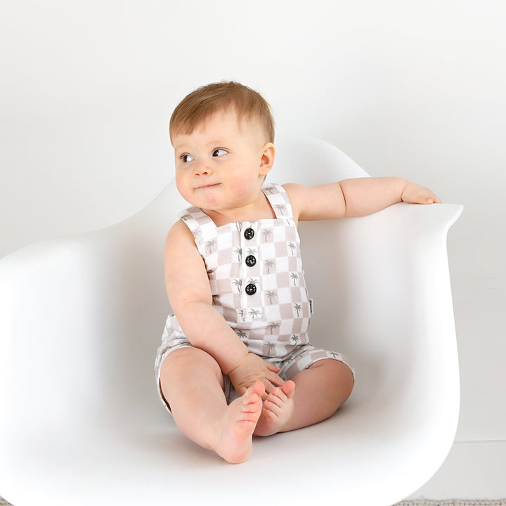 Beau Palm Tree COASTAL COVERALLS ORGANIC - Gigi and Max