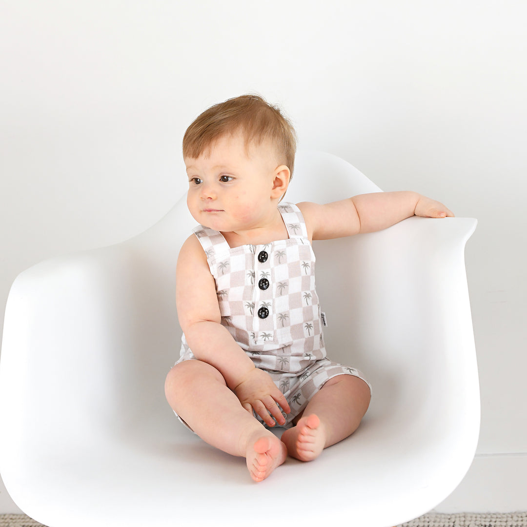 Beau Palm Tree COASTAL COVERALLS ORGANIC - Gigi and Max