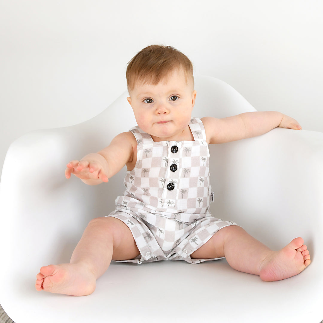 Beau Palm Tree COASTAL COVERALLS ORGANIC - Gigi and Max