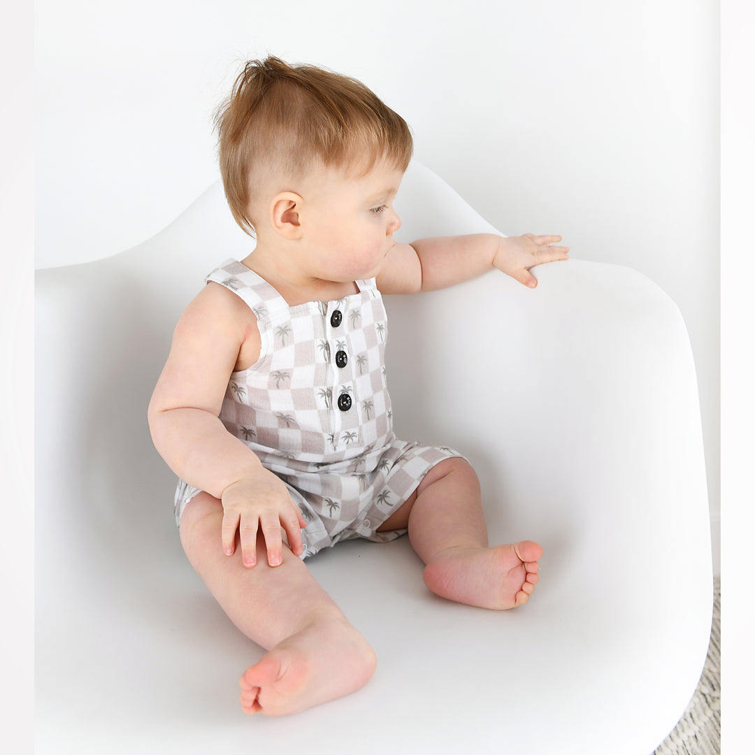 Beau Palm Tree COASTAL COVERALLS ORGANIC - Gigi and Max
