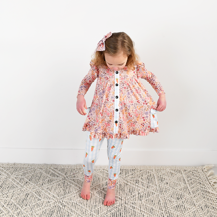 Meadow Floral Bunny PEPLUM SET - Gigi and Max