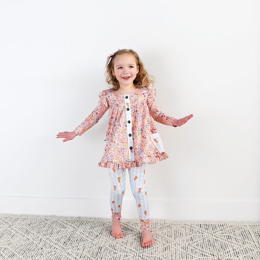 Meadow Floral Bunny PEPLUM SET - Gigi and Max