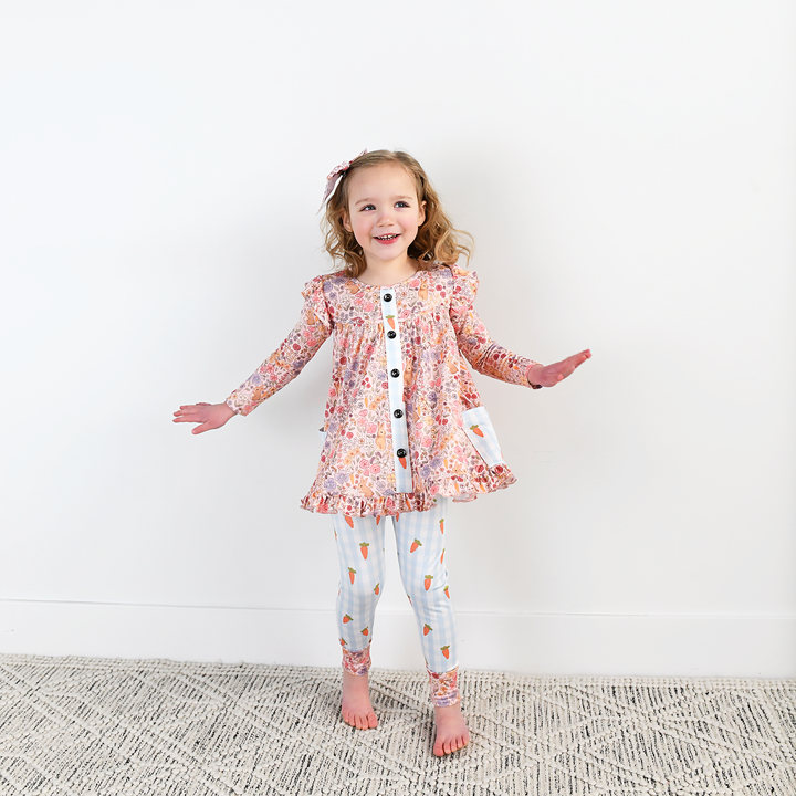 Meadow Floral Bunny PEPLUM SET - Gigi and Max