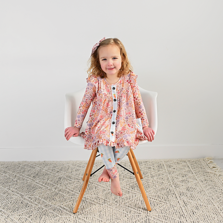 Meadow Floral Bunny PEPLUM SET - Gigi and Max
