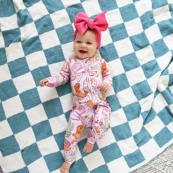 Drake Blue Checks PLUSH BLANKET