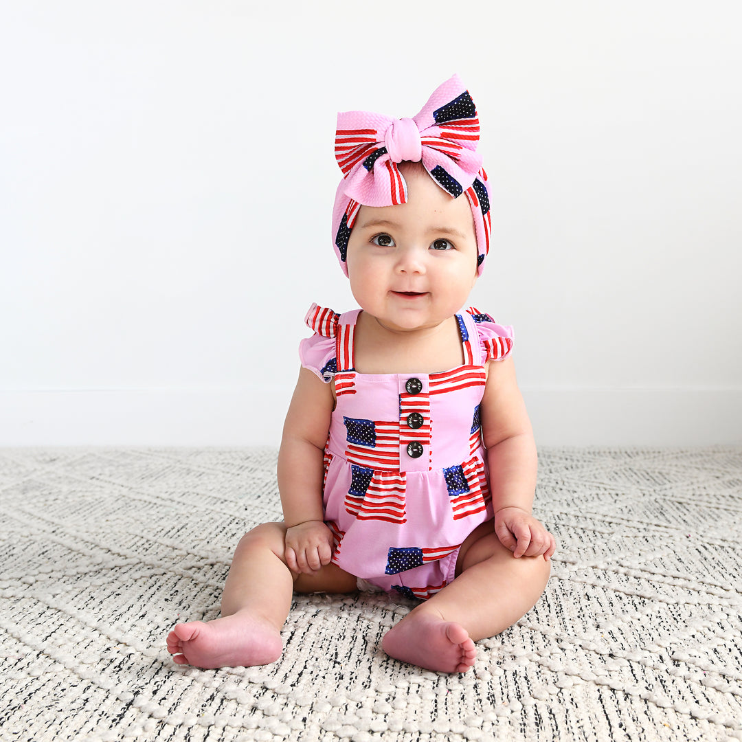 Betty Pink Flag BUTTON BUBBLE - Gigi and Max