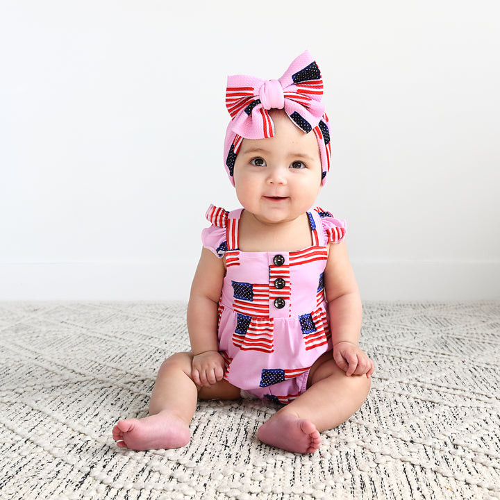 Betty Pink Flag BUTTON BUBBLE - Gigi and Max