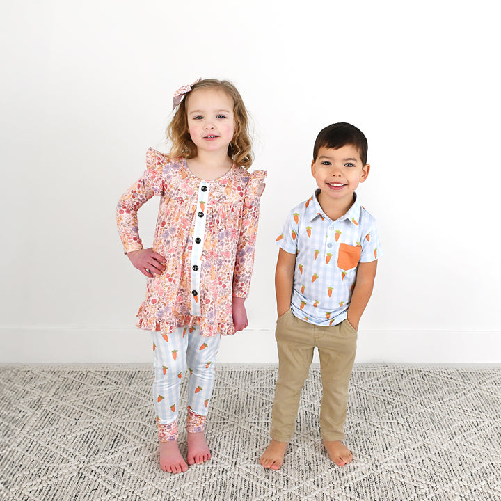 Meadow Floral Bunny PEPLUM SET - Gigi and Max